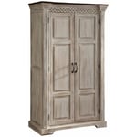 Armoire 100x50 Manguier ciré Blanc antique castle-antik 239