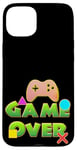 Coque pour iPhone 15 Plus Game Over Vintage Retro Jeux Vidéo Gaming