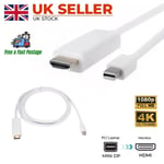 Mini 2M DisplayPort DP to HDMI Male Thunderbolt Adapter Cable For MacBook 1080P