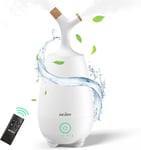 Humidificateur d'air Chambre 5L Humidificateur d'air Bébé Ultrasonique Humidificateur Silencieux pour Plante avec d'huiles Essentielles et Télécommande,Blanc