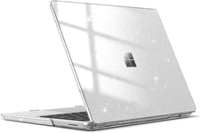 Coque Compatible Avec 12.4"" Microsoft Surface Laptop Go 3 12.4 Pouces 2023 / Laptop Go 2 2022 / Laptop Go 2020 (Modèle:2013/1943), Coque Rigide Et Fine Étui Léger, Transparent Paillette