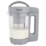 Salter EK5258 Plant Milk Maker - Nutrient-Rich Plant & Dairy-Free, 1.6L Vegan Nut Milk Machine, One Touch Oat, Hazelnut, Almond Milk, Transparent Design, Tritan BPA Free Plastic, Self Clean, Grey