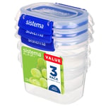 Sistema KLIP IT PLUS Food Storage Containers, 400 ml, 3 Piece Airtig (US IMPORT)