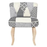 GIADA - Fauteuil Baroque Patchwork Motifs Grisés