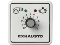 EXHAUSTO Regulator EFC1P2, hvid med 0-10V signal til ventilator med FC/EC-motor. IP20, -20°C..40°C. Mål 53x53x56 mm. Leveres inkl. underlag.