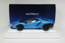 Modèle Die Cast Auto 1:18 AUTOart Lamborghini Centenaire 2017 Bleu Modélisme