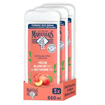 Le Petit Marseillais | Gel Douche Extra Doux Pêche Blanche Bio & Nectarine Bio lot de 3 x 650ml