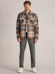 White Stuff Check Trucker Jacket, Brown Mlt