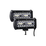 Phare de Travail LED 12V 300W 7'' Projecteur LED Voiture 12v Etanche IP67 Spot Flood Feux Antibrouillard LED 27,000lm Feux de Travail pour Voiture