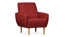 Fauteuil en tissu DAKOTA coloris rouge