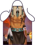 Mens Novelty Fun Cooking Apron 6 Pack Abs Sexy Native Indian Tattooed Man Gift