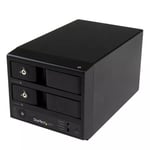 StarTech.com USB 3.0 / eSATA Dual-Bay Trayless 3.5&rdquo; SATA III Hard Drive Enclosure with UASP - 2-Bay SATA 6 Gbps Hot-Swap HDD Enclosure