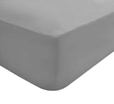 Sleepdown Drap Plat 100% Coton égyptien 200 Fils au Pouce carré, Super Doux et Confortable, pour lit King Size, argenté