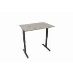 Bureau individuel réglable en hauteur électrique Talia Carbone 68 cm NIVO : bureau D120x80/cpl chêne gris/cpi carbone