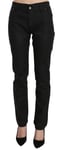 GALLIANO Jeans Black Mid Waist Skinny Cotton Casual Denim IT40/US6/S