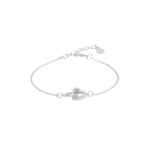 SNÖ of Sweden Connected Chain Brace Heart Silver