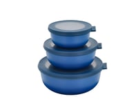 Mepal Cirqula low Bowl set 3 pcs Vivid blue