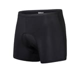 ((Black XXL)Cycling Underwear Bike Underwear Shorts Thickened Silicone Pad S