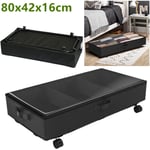 53L Underbed Storage Box Wheels Lid Under Bed Sofa Under Bed Dust Proof Organize