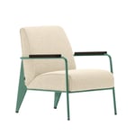 Vitra - Fauteuil de Salon, Prouvé Blé Vert, Dark Oak,  Fabric Cat. F100 Nubia Col. 02 Cream/Perle - Nojatuolit - Jean Prouvé - Beige - Metalli/Puu/Vaahto