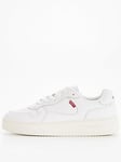 Levi's Glide Leather Trainers - White, White, Size 7.5, Men