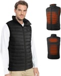 Gilet Chauffant Avec Batterie 10000mAh pour Homme Femme,Veste Chauffante Électrique avec 4 Zones de Chaleur 3 Modes, Veste Chauffante Sans Manche ultraléger,Pour intérieures et extérieures XXL