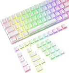 Pbt Pudding Keycaps,108 Touches Double Shot Translucides Pour Clavier Gamer Ansi Us,Profil Oem Pour Clavier Mecanique Rgb (Blanc)