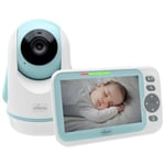 Babyphone vidéo Evolution, caméra rotative motorisée pour bébés et enfants avec écran couleur 5, portée de 220 m, vision nocturne, thermomètre, mélodies sonores blanches, microphone et haut-parleur