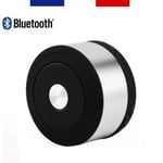 MINI-ENCEINTE HAUT-PARLEUR BLUETOOTH - LECTEUR MP3 VIA MICRO-SDHC 32GO MAX POUR T?L?PHONES, TABLETTES... (ARGENT?)