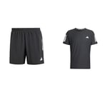 adidas Men's Own The Run Shorts and Black Tee T-Shirt