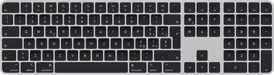 Magic Keyboard Avec Touch Id Et Pavé Numérique : Bluetooth, Rechargeable. Compatible Avec Les Ordinateurs Mac Dotés D¿Une Puce ; Italien, Touches Noires