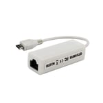 ACCESSOIRES POUR CABLE, WHITE Autre -Raspberry Pi Zero ? adaptateur Ethernet Micro USB vers RJ45 LAN, carte réseau 10M pour Raspberr