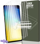 4 Pièces Protection D'écran Pour Samsung Galaxy S10 Plus, Protection Film Samsung Galaxy S10 Plus Tpu Flexible, Hd Clair Doux Transparent Film Protection Pour Galaxy S10 Plus (Pas En Verre)