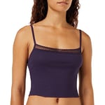 Sloggi Women's GO Ribbed Crop top Shirts, Blueberry, XS