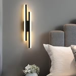 Riserva Applique Murale Intérieure LED, 16W Lampe Murale Moderne 3000K Lumière Chaude, Acrylique Luminaire Mural Interieur pour Chambre, Salon, Couloir, Escalier, Noir