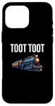 Coque pour iPhone 16 Pro Max Œuvre d'art amusante en train de Noël Toot Tut Toot