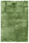 Viva 14603 Soie Doux Tapis Shaggy Noir 120 x 180 cm Vert