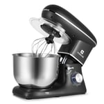 6.2L Stand Mixer Stainless Bowl Cake Mixer Electric 6 Speed Settings Food Mixer Machine Kitchen Mixer for Baking with Dough Hook, Whisk,Beater, Splash Guard Black