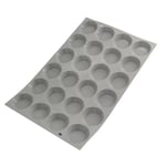 De Buyer - Plaque de 24 mini Tartelettes ELASTOMOULE en mousse de silicone - 30 x 20 cm, diamètre 4,5 cm -, Gris