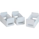 Bac de rangement et organisation de cuisine, Boite de rangement frigo ou placard cuisine, salle de bain, dressing, Lot de 3, Plastique, 15x18x30 cm,