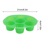 (Green Large) Air Fryer Silicone 7 Holes Cake Mold Oven Muffin Cupcake Mold (