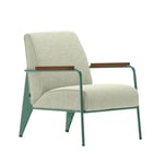 Vitra - Fauteuil de Salon, Walnut, Prouvé Blé Vert, Fabric Cat. F100 Nubia Col. 03 Cream/Sand - Fåtöljer - Jean Prouvé - Beige - Metall/Trä/Skum