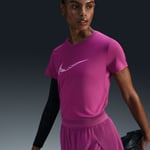 Nike Dri-FIT One Swoosh T-skjorte, Str. L, Dame, Rosa - Lett og Pustende Løpetopp