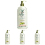 LE PETIT OLIVIER - Lait Corps Hydratant - Huile D'Olive - Adoucit, Apaise & Hydrate - Peaux Normales A Sèches - 96% D'Origine Naturelle - Sans Silicone - Fabriqué en France - 250 ml (Lot de 4)