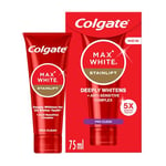 Colgate Max White Stainlift Pro Clean Toothpaste 75Ml, 5X Whiter Teeth* in 3 Days, Sensitive Teeth Whitening Toothpaste, 24/7 Protection for Sensitive Teeth and Enamel, Removes Deep-Set Stains.