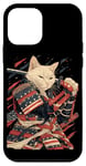 iPhone 12 mini Cat Samurai American Flag Samurai Cat Art Patriotic Cat Case