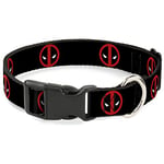 Buckle Down Univers Marvel Deadpool Logo Noir/Rouge/Blanc Plastique Clip Collier