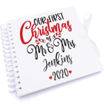 Personalised Mr and Mrs Our First Christmas Scrapbook Photo Album UV-233