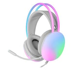 MARSGAMING Mars Gaming MH-GLOW Pink, 360° Full Chroma RGB Flow Headset, Noise Cancelling Microphone, Ultra-Lightweight Design, Mempory-Foam Earpads, Universal Compatibility