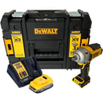 Dcf 891 E1T Clé à choc 18 v 1084 Nm 1/2'' Brushless + 1x batterie Powerstack 1,7 Ah + chargeur + tstak - Dewalt